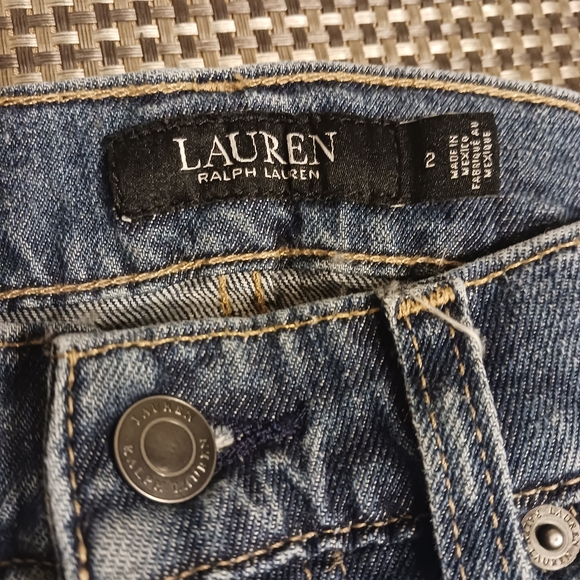 Lauren Ralph Lauren Blue Patchwork Jeans - Picture 2 of 8